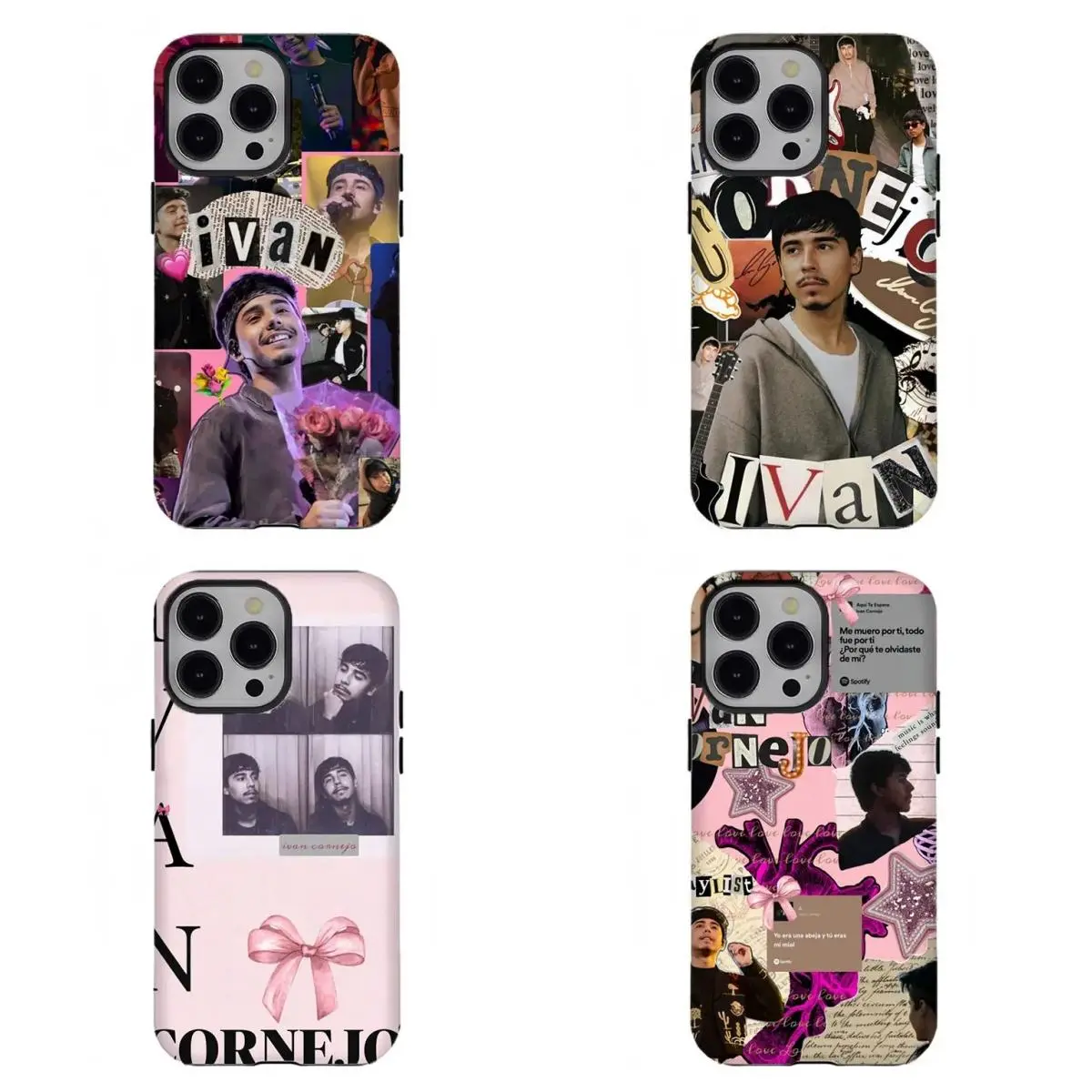 Singer Ivan Cornejo Mirada Collage Custom Phone Case - Trendy Aesthetic Fan Art Accessory, Glossy Polycarbonate-TPU, Wireless-Friendly, Impact Protection, Compatible with iPhone 11-17 & Samsung S21-S25, Music Fan Gift