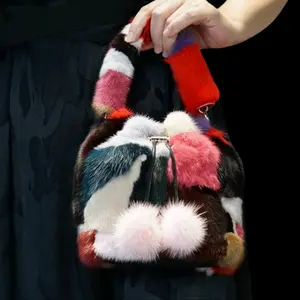 Women's Furry Faux Fur Winter Handbag in Various Colors
