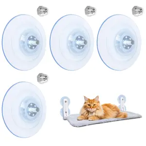 Cat Window Perch Suction Cups 4 Pack Holds up to 50 lbs Strong Adhesive Replacement with Screws for Foldable Cordless Hammock Seat