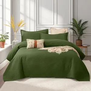 XAKING Solid Ultrasonic Contemporary Cooling Bedding Set - Minimalist Lightweight All-Season Comforter, Duvet Cover, Blanket & Pillows (Twin/Queen/King) for Aesthetic Home Decor, Bedroom Decor Items
