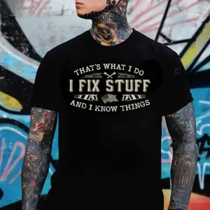 That’s What I Do I Fix Stuff And I Know Things, Blue-Collar Mechanic Workwear T-Shirt Hoodie Sweatshirt, Funny Men Dad, Gift for Husband, Dad