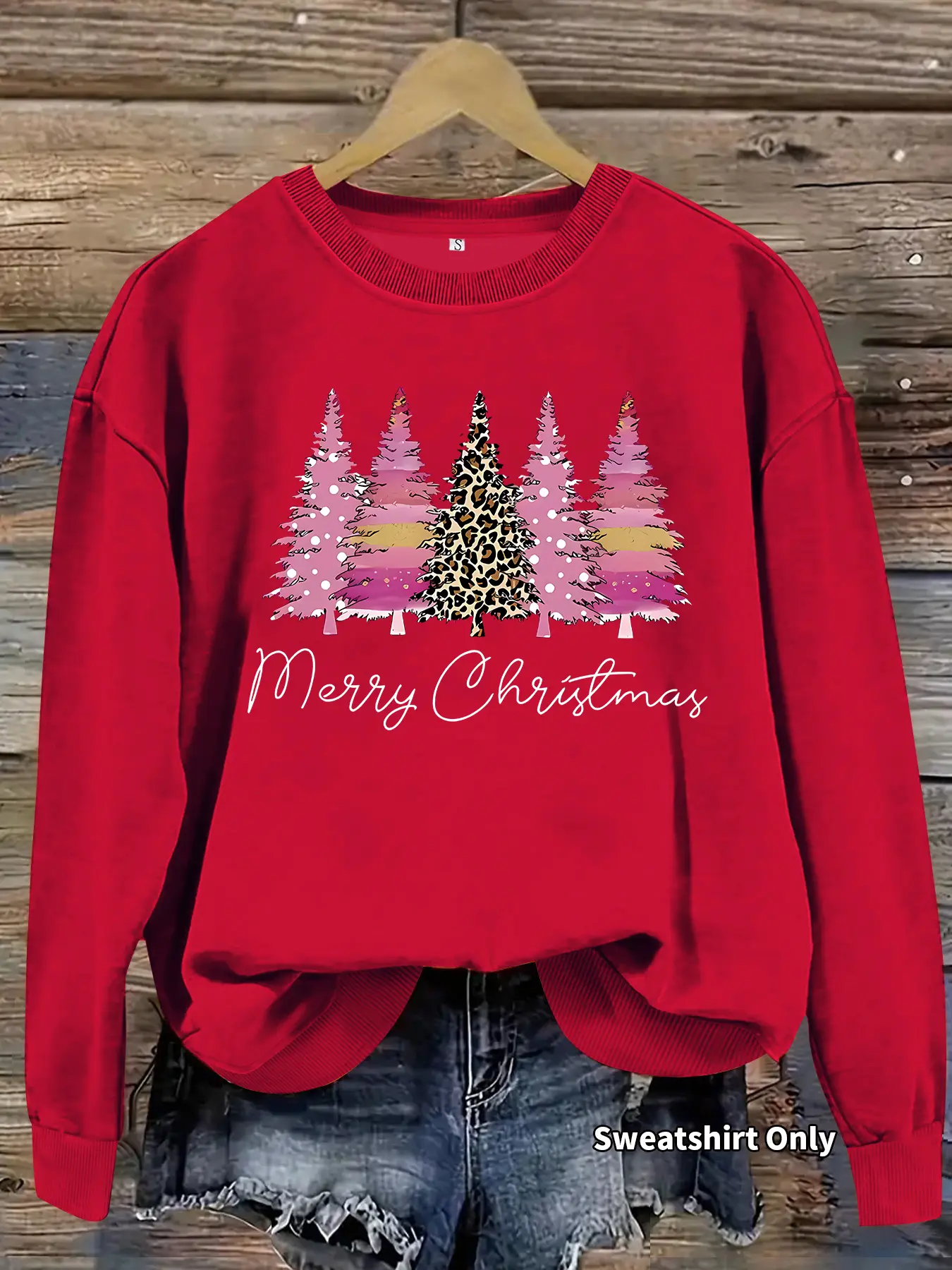 Fall Winter Women's Casual Long Sleeve Round Neck Graphic Sweatshirt with Witch Coffee Print, Fitted Knitted Pullover for Everyday Style, Womenswear, Knitwear, Fabric, Fitted Knitwear Top