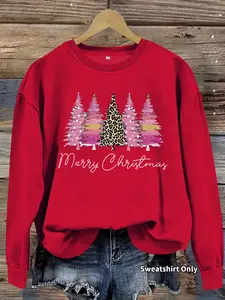 Fall Winter Women's Casual Long Sleeve Round Neck Graphic Sweatshirt with Witch Coffee Print, Fitted Knitted Pullover for Everyday Style