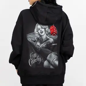 David Gonzales Art Dga Fresh Cuties Eye Candy Marilyn Monroe Ladies , Chicano Clothing, Lowrider Style, Mexican Clothign, Hoodie For Men And Women
