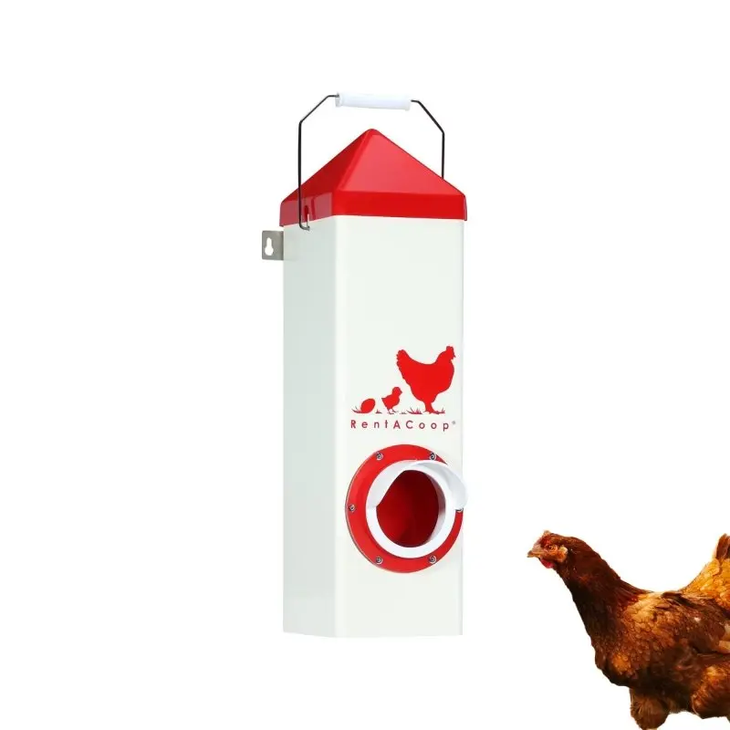 RentACoop 10lb High Rise BPA-Free Single-Port Chicken Feeder