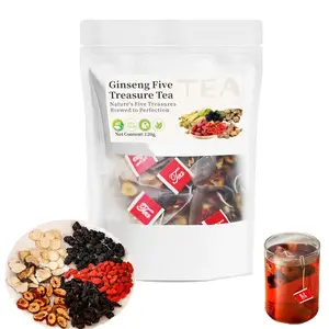 Kidney Tea Recipe, Ginseng Six Treasures Tea, Vitality Ginseng Kidney Tea, Natural Herbal Ingredients, Caffeine-free Tea, Suitable for men and women Beverage
