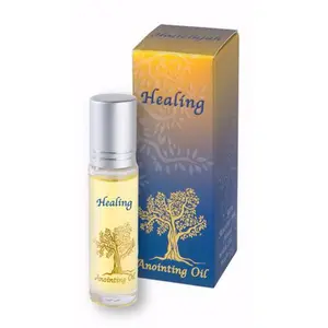 212 MAIN No. 63116 Healing Prayer Anointing Oil with Roll-On Applicator, Strong, Leak-Proof, Symbolic Faith Holy Land Gift with Leak-Proof Box