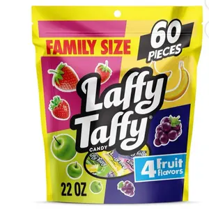 Laffy Taffy Family Size 60 Pieces 4 Fruit Flavors 22 Oz Candy Bag