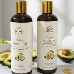 Leone Beauté Bar Avocado Shampoo & Conditioner set With Rice Protein & Vitamin E 10.14 Fl Oz 300ml Hydrate Moisturize Moisture Hydrating