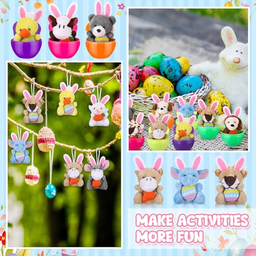 12set/24set/30set/36set Prefilled Easter Eggs with Plush Stuffer Animal for Easter Eggs Hunt Basket Stuffers Filler Prefilled Easter Eggs with Bunny for Boys Girls Outdoor Play Classroom Prize Easter Party Favors 12set/24set/30set/36set Prefilled Easter Eggs with Plush Stuffer Animal for Easter Eggs Hunt Basket Stuffers Filler Prefilled Easter Eggs with Bunny for Boys Girls Outdoor Play Classroom Prize Easter Party Favors