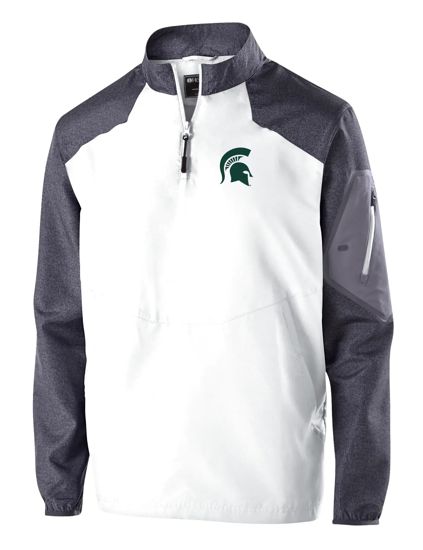 MSU Holloway Spartan Helmet White and Grey Raider Performance Jacket