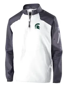 MSU Holloway Spartan Helmet White and Grey Raider Performance Jacket