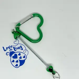 Various beautiful colors of beadable keychain bars with hard carabiner, perfect for crafting keychains make into a cup charm or any other DIY project