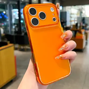 Transparent Anti-Drop Protective Phone Case for Apple iPhone 16/16 Pro Max/11/13/14/15, Cute Candy Color Design, Perfect Gift for Men & Women