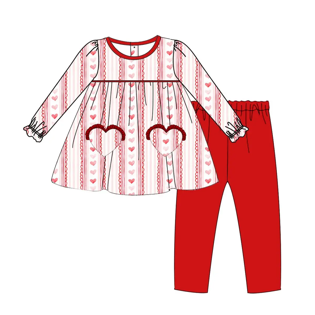 Preorder valentine tunic set (mid october ship)