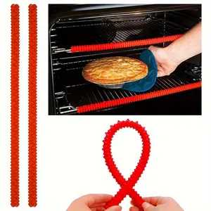 Heat Resistant Oven Rack Shields, 2 Counts/set Long Silicone Protectors, Prevent Burns and Protect Food Grade Oven Racks
