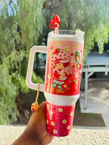 Strawberry shortcake w/accessories add on 40oz tumbler
