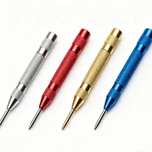 Industrial-Grade Automatic Center Punch Kit, Precision Metal Drilling Tool, Portable Impact Punch Set for Auto Repair & Home Toolbox, Emergency Glass Breaker & Hardware Maintenance.