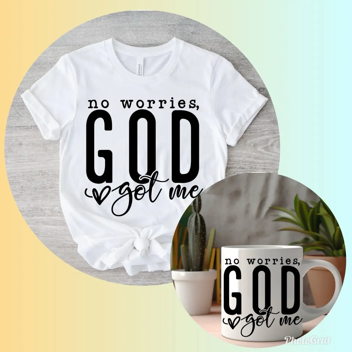 God Got Me T-Shirt & 15oz Mug Bundle