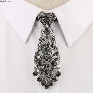 Unisex Korean Style Fashion Mini Tie with Bow Tie Design, Metal Rhinestone Accent – Ideal for Weddings, Parties (Sports & Outdoor Accessories, Sports Headbands Compatibility)