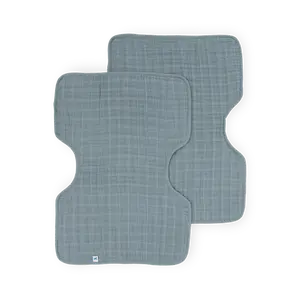 Cotton Muslin Burp Cloth 2 Pack - Sea