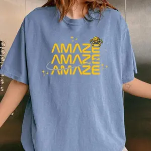 [Collection for Comfort Colors]Amaze Graphic T Shirt Positive Vibes Tee, Motivational Quote Shirt, Trendy Minimalist Typography Tee, Aesthetic Casual Outfit Top, Gift For Her Him, Unisex Graphic T Shirt, Soft Cotton, Made In USA, For Youth & Adult