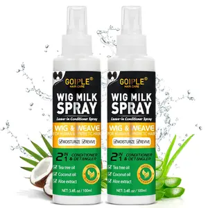 Wig Milk Spray 2 in 1 Organic Leave-In Conditioner Spray for Synthetic Hair - Hydration & Replenishes Moisturizer Coconut Oil Aloe Extract