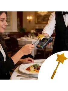 Upgrade 3D Printed QR Code Scanning Payment Wand, Touch Payment Credit Card Stick, Starlight Wand, Contactless Payment Card Holder, Suitable for Card Payment Scenarios, Holiday Party Daily Gift