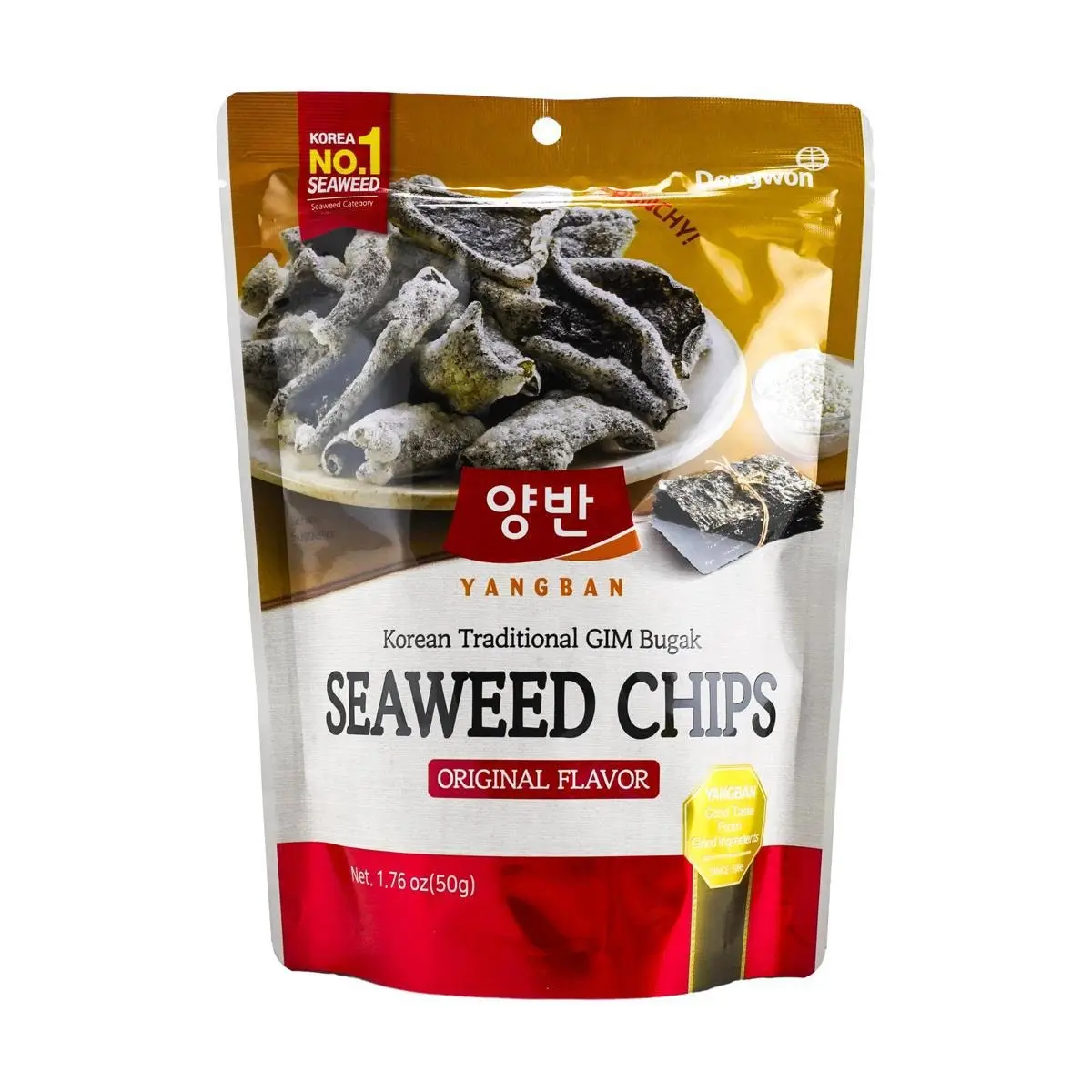 DONGWON Crispy Seaweed Chips - Original Flavor, 1.76oz