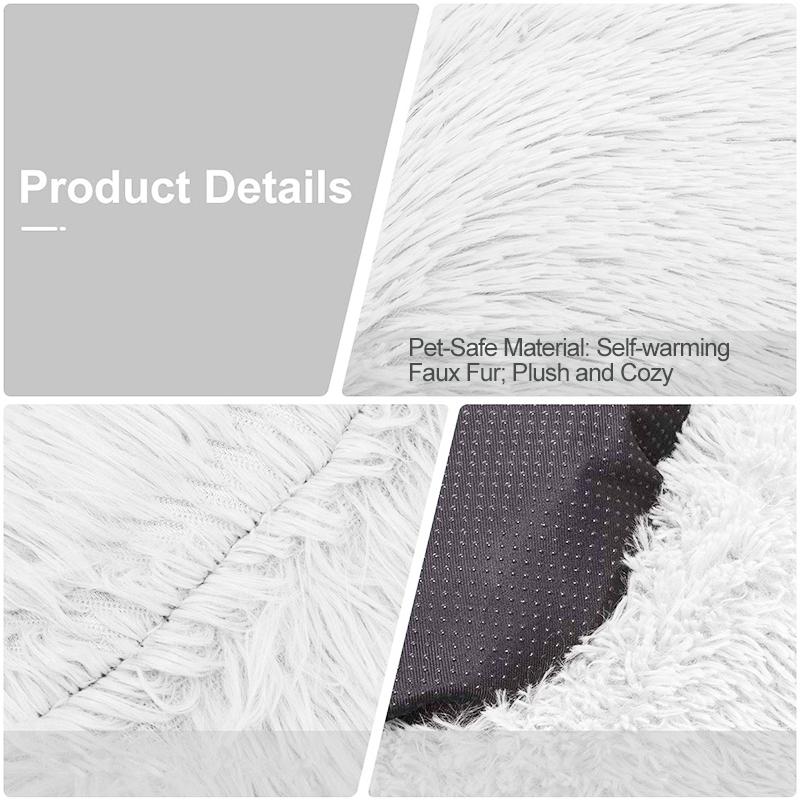 Round Long Hairy Autumn And Winter Nest Pad Cat Mattress Round Long Hairy Autumn And Winter Nest Pad Cat Mattress