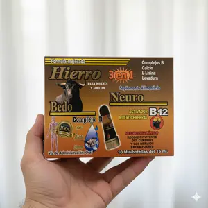 Neuro B12 Bedo con Tiamina y Hierro – Complejo B 5 en 1 (10 Minibotellas de 15 ml)