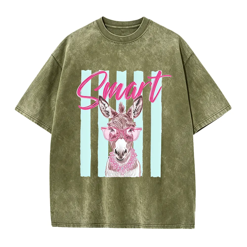 Smart Donkey Graphic Tee, Sassy Animal Shirt, Funny Farm Apparel