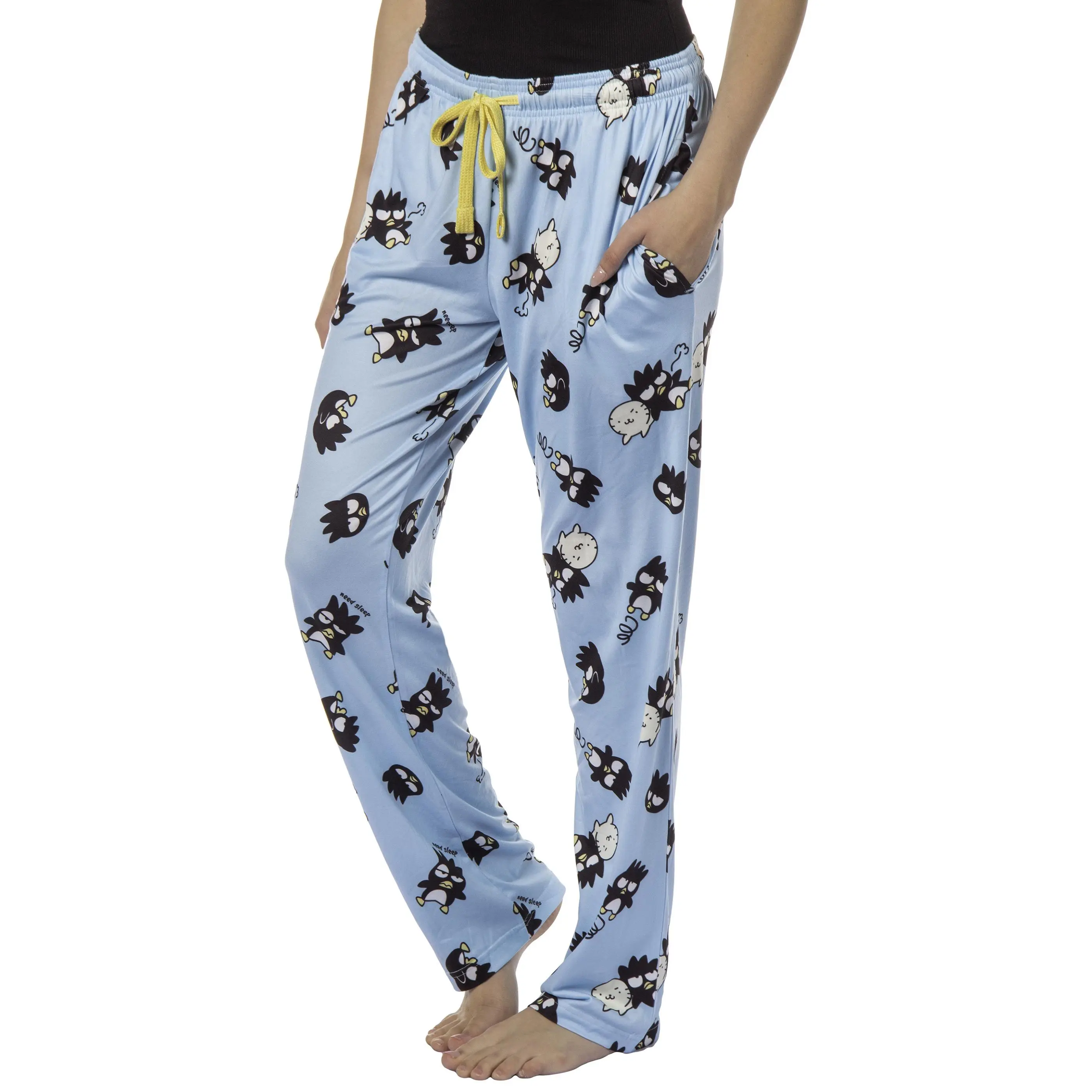 Women's Sanrio Hello Kitty And Friends Badtz Maru And Hana-Maru Adult Pajama Pants