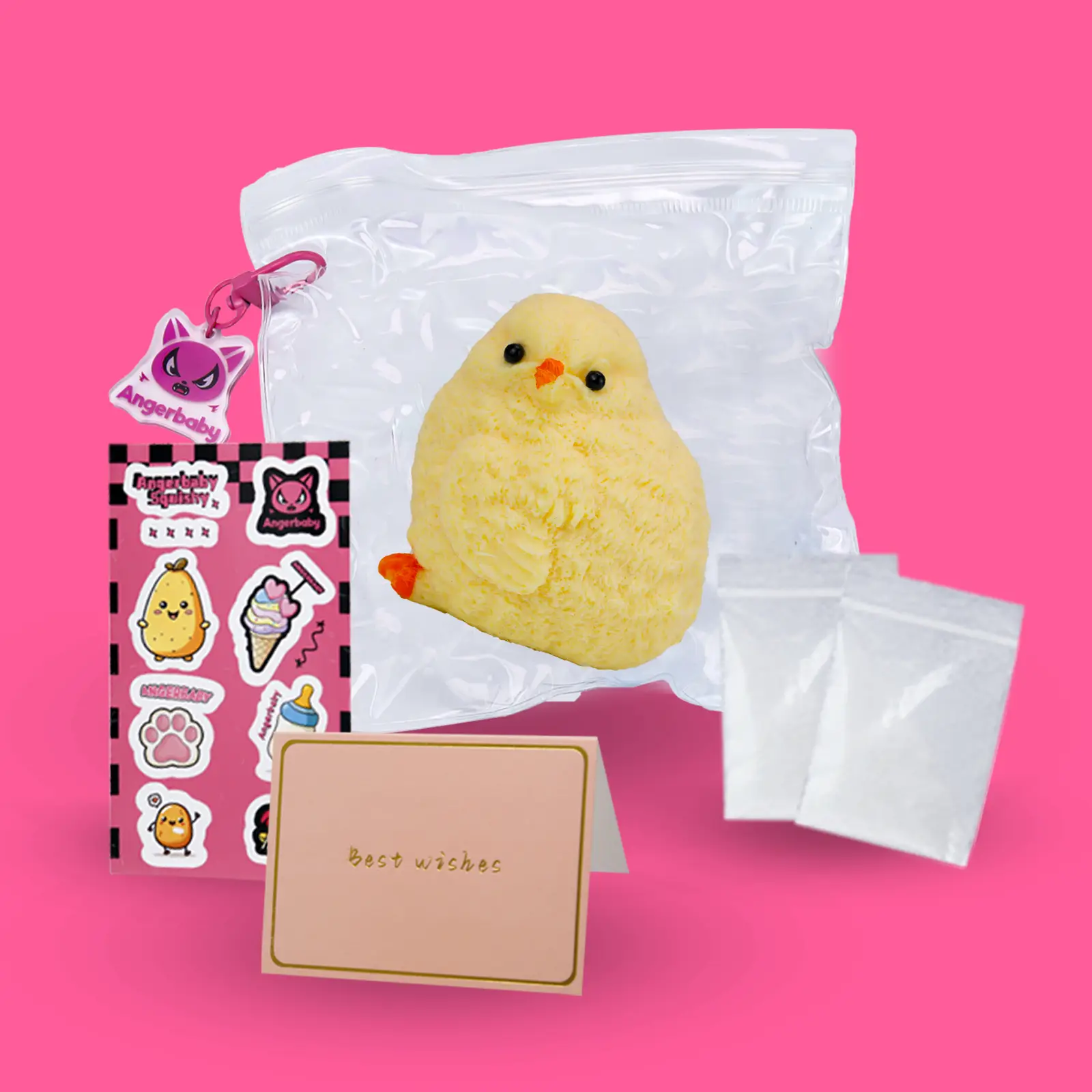 2025 Unique Gift Sticky Handmade Squishies Plus size 7*8 Chick Squishy Taba Squishy Toys Ultra Soft Squeeze Fidget rua squishy cheese stress taba sq