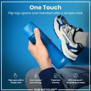 ION8 17oz Leak-Proof Stainless Steel Water Bottle | Hot & Cold | Flip-Top | Travel & Gym