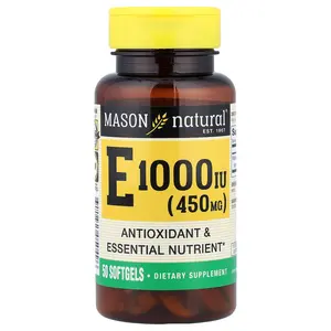 Mason Natural Vitamin E, 450 mg (1,000 IU), 50 Softgels