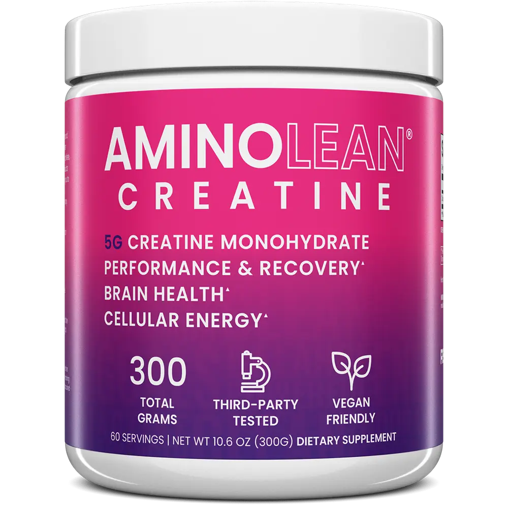 AminoLean Creatine Monohydrate for Women - Muscle Toning, Energy, and Mood Support (60 Servings)