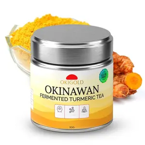 Okinawa OkiGold Fermented Turmeric Tea 30g | Authentic Blue Zone Tea | Made in Japan | No Caffeine, Instant Dissolving