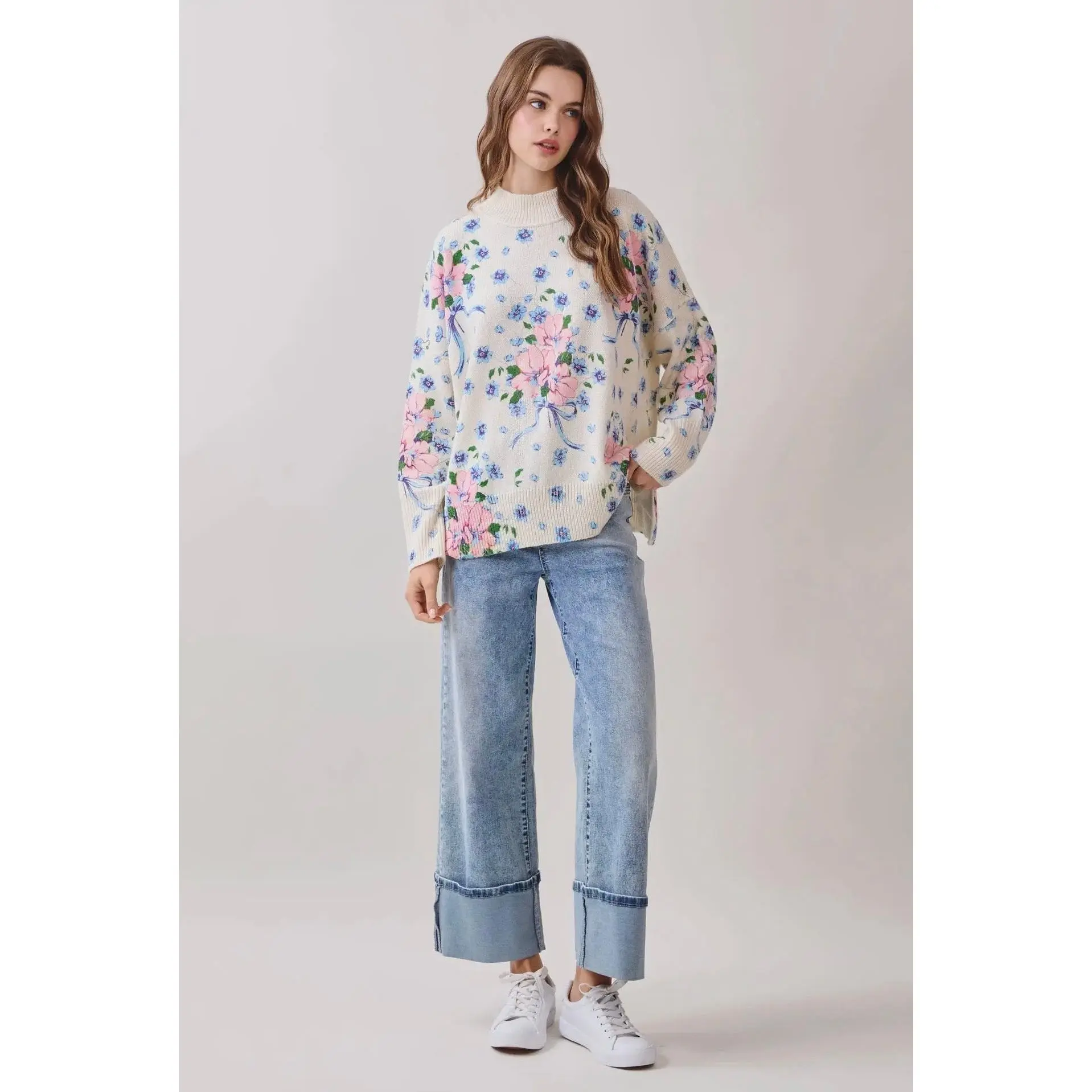 Spring Bloom Sweater - Cream