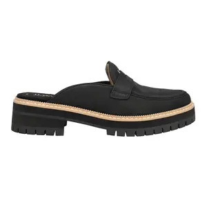 TOMS Womens Cara Lug Sole Mule Loafers Casual - Black