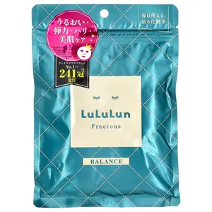 Lululun Precious, Beauty Face Mask, Balance Green 4KS, 7 Sheets, 3.82 fl oz (113 ml)