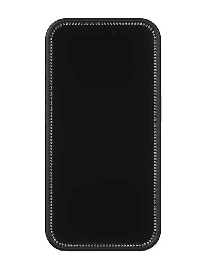 Wildflower Cases Limited Edition Tempered Ultra Thin Glass Sparkle iPhone Screen Protector - Studded Raised Black Bumper, Camera Protectors, Phone Accessories for Women, Protective Smartphone Accessory, Women's Owned Small Business Gift