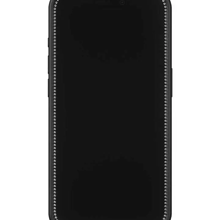 Wildflower Cases Limited Edition Tempered Anti-Fingerprint Bling Sparkle Ultra-Thin Glass iPhone Screen Protector - Studded Raised Black Bumper, Camera Protectors, Women’s Phone Accessory, Fits iPhone, Women-Owned Small Business Gift