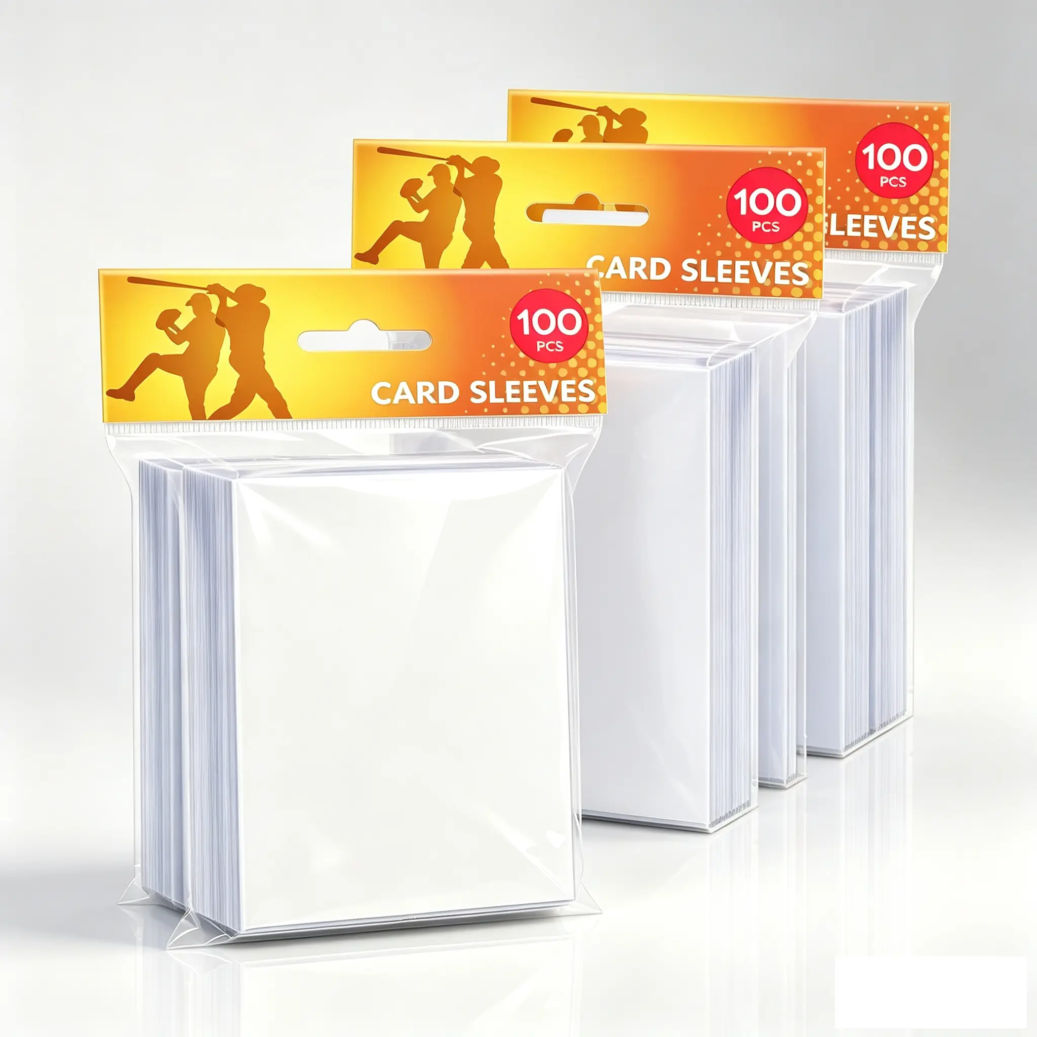 200Pcs Matte Trading Card Sleeves, 63x88mm Standard Size, Anti-Scratch Acid-Free Protectors for TCG, Pokemon, MTG Trading Cards top load Clear Plastic Soft