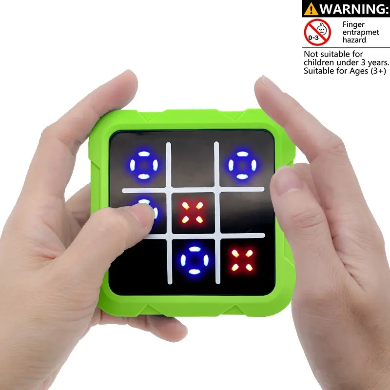 Handheld Tic Tac Toe Electronic Game, Portable Logic Board Game with Digital Display, Two Player Thinking Game for Kids and Adults, Travel Friendly Puzzle Toy for Home, Office, Road Trips and Gift Giving