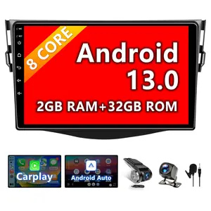 Binize 9 Inch Android 13 Car Stereo Radio Compatible with Toyota RAV4 (2006-2012), Wireless CarPlay/Android Auto, WiFi, GPS, 2+64GB, IPS Touch Screen, SWC. Mirror Link, Backup Camera