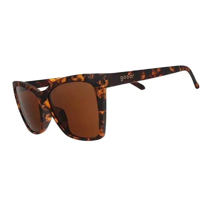 Vanguard Visionary - goodr Brown Tortoiseshell Pop G Cat-Eye Polarized Sunglasses