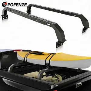 POFENZE-NADIA Truck Bed Rack with 2 Cross Bars CargoCarrier Heavy Duty Truck Back Ladder Rack Compatiblewith 2005-2026 Toyota Tacoma & 2014-2026 Tundra withBed Rail System Covers