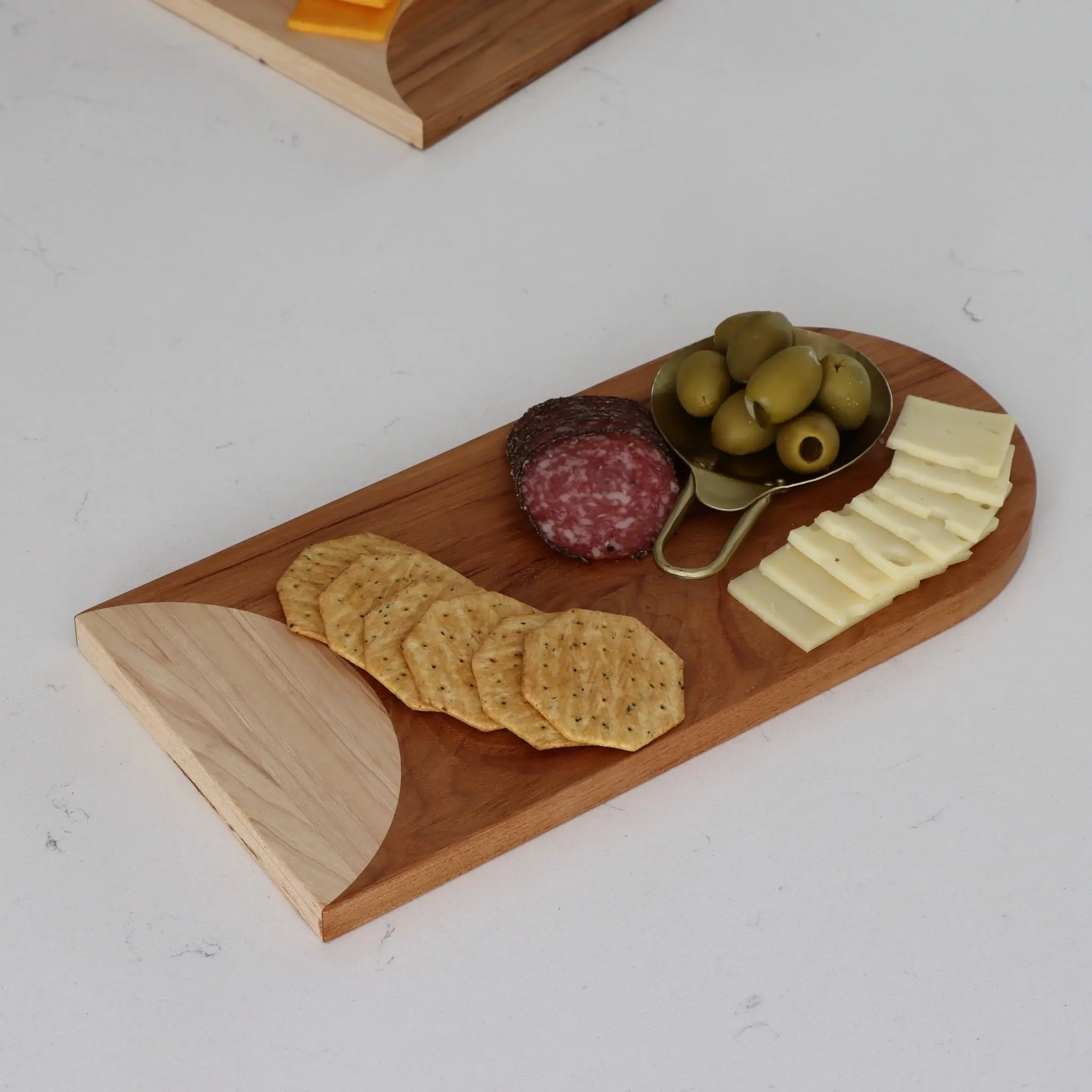 Dark Hickory Double Arch Charcuterie Board