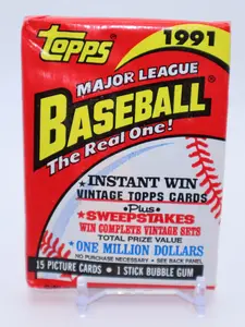 1991 Topps Baseball Wax Pack (15 Cards)